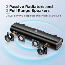Carica l&#39;immagine nel visualizzatore di Gallery, BOMAKER Tapio I Mini Soundbar Bluetooth 5.0 Wireless, 16&#39;&#39; con DSP Black