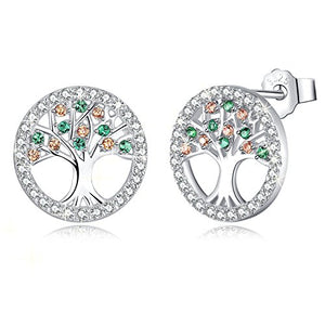 MEGA CREATIVE JEWELRY Orecchini da Donna Albero Della Vita in Argento - Ilgrandebazar