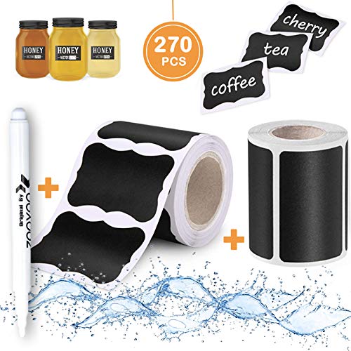 Etichette di Lavagna,270PCS Adesivo Lavagna Riutilizzabile+1 Pennarello... - Ilgrandebazar