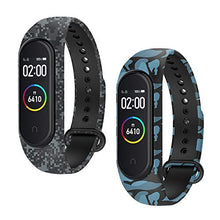 Carica l'immagine nel visualizzatore di Gallery, WD&amp;CD Cinturini Compatibile per Mi Band 3/ Tipo di Mimetico: Blu, Grigio
