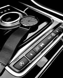 BUREI Uomo Donna Orologio da polso al quarzo classico Grigio Scuro-nero