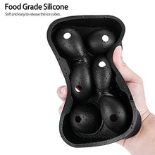 Carica l&#39;immagine nel visualizzatore di Gallery, Ankway Set di 2 Stampi Per Ghiaccio In Silicone Di Grandi Dimensioni, Nero - Ilgrandebazar
