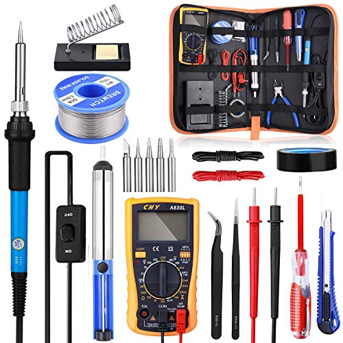 Saldatore a Stagno 60W, SREMTCH per Saldatura Kit con Valigetta per...