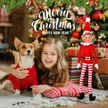 Carica l&#39;immagine nel visualizzatore di Gallery, NCKIHRKK Elfo di Natale, 3 Pezzi Elfi Dagli Occhi Blu Elfo Natale Pupazzo, 35 cm Corpo Morbido e Viso in Vinile Elfo Dispettoso di Natale, con Cappello, Peluche Elfo Rosso
