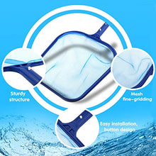 Carica l&#39;immagine nel visualizzatore di Gallery, Professionale Skimmer per Piscina + Rete a Maglia Fine + Telaio Robusto Blu 1