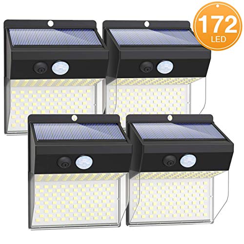 Luce Solare LED Esterno [4 Pezzi], Litogo 172 Luci Solari【270°Angolo...