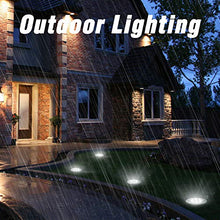 Carica l'immagine nel visualizzatore di Gallery, BrizLabs Luci Solari Giardino Esterno, 8 LEDs Luce Sepolta Lampada Solare da Esterno Faretti Led Solari Impermeabile IP65 Luci Terra Giardino per Prato Vialetto Scala Paesaggio, Bianco Freddo 8 Pezzi