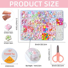 Carica l'immagine nel visualizzatore di Gallery, Bubble pig, Bambini,600 PCS Perline Colorate dei Bambini Fare Gioielli Braccialetti Necklace Kit Perline Lettere per Ragazze
