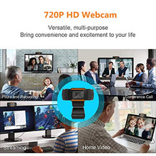 Carica l'immagine nel visualizzatore di Gallery, FONCBIEN Webcam 720P Full HD con Microphone per PC Regolabile Web