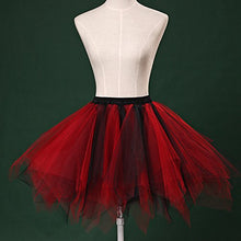 Carica l'immagine nel visualizzatore di Gallery, iMixCity Donna Retro Annata di 50 Anno Tutu Gonna Taglia unica, Nero + Rosso - Ilgrandebazar