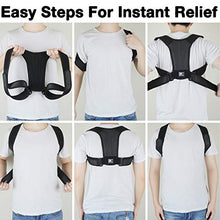 Carica l'immagine nel visualizzatore di Gallery, isermeo Postura Schiena Correttore, Fascia Spalle Posturale, Regolabile...