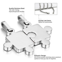 Carica l&#39;immagine nel visualizzatore di Gallery, Cupimatch 2pcs Acciaio Inossidabile Pendente Coppia Ciondolo Collana Amore... - Ilgrandebazar