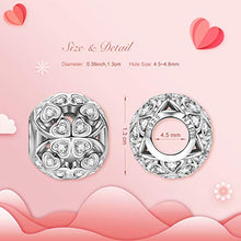 Carica l&#39;immagine nel visualizzatore di Gallery, NINAQUEEN® Argento Bead Charm Amore - Fortunato Quadrifoglio Ciondolo A - Ilgrandebazar