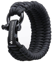 Carica l'immagine nel visualizzatore di Gallery, The Friendly Swede Braccialetto di Sopravvivenza Trilobite in XL, Nero