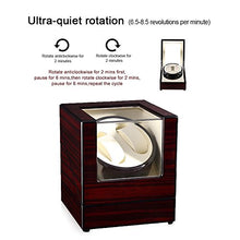 Carica l&#39;immagine nel visualizzatore di Gallery, Uten watch winder Scatola orologio a carica automatica in legno per 2... - Ilgrandebazar
