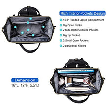 Carica l&#39;immagine nel visualizzatore di Gallery, LOVEVOOK Zaino Donna per PC Portatili, Laptop Portatile 15,6, Nero