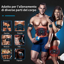 Carica l&#39;immagine nel visualizzatore di Gallery, RIRGI Elettrostimolatore per Addominali, Muscolare Blu