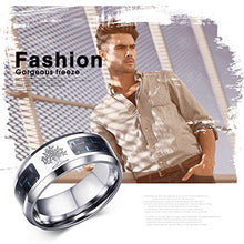 Carica l&#39;immagine nel visualizzatore di Gallery, Oidea Anello Uomo Albero della Vita Fidanzamento Promessa Acciaio... - Ilgrandebazar