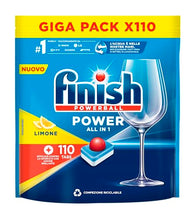 Carica l&#39;immagine nel visualizzatore di Gallery, Finish Power All in 1 Pastiglie Lavastoviglie al Limone, 110 Capsule, pastiglie per lavastoviglie Pulizia Efficace ad Ogni Lavaggio
