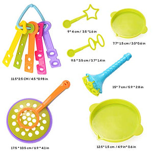 HellDoler Spara Bolle di Sapone,13 Pezzi Kit Bacchette per Fare Bolle...