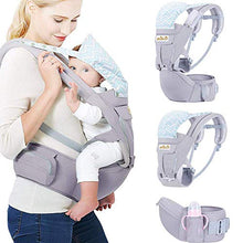Carica l'immagine nel visualizzatore di Gallery, Viedouce Marsupio Neonati Ergonomico con Sedile/Puro Grigio Sedile Hip
