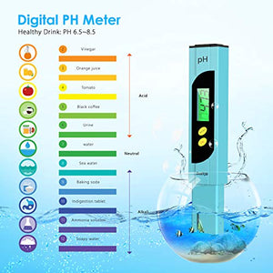 Dustgo Tester PH/TDS&EC 4 in 1 Set Misuratore digitale della qualità...
