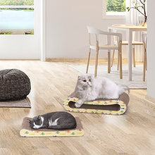 Carica l&#39;immagine nel visualizzatore di Gallery, Nobleza 2 in 1 Tiragraffi per Gatti Cartone con Erba gatta, Graffiatoio in Cartone Ondulato Reversibile per Proteggere Mobili