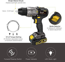 Carica l&#39;immagine nel visualizzatore di Gallery, Trapano Avvitatore Batteria, TECCPO Brushless 60Nm a 60nm - Ilgrandebazar