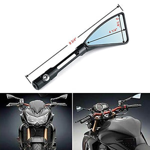 KATUR Specchietto retrovisore Moto Triangolo Nero Demone Lama Stile