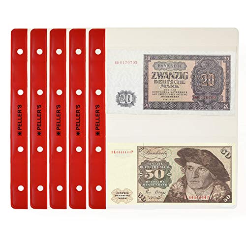 PELLER'S 10 Buste per Collezione, 2 Tasche 143mm X 80mm su Ogni Pagina, per... - Ilgrandebazar