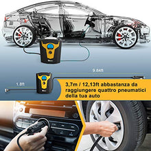 Carica l&#39;immagine nel visualizzatore di Gallery, SKEY Compressore Aria Portatile Auto, 12V 150 PSI Mini Pompa Elettrica nero