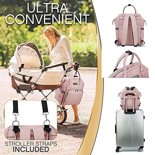 Zaino Mamma Multifunzione Viedouce - Borsa Cambio Impermeabile Con Ganci Per Passeggino - Foto 13