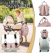 Carica l&#39;immagine nel visualizzatore di Gallery, Viedouce Borsa per Pannolini Zaino Fasciatoio, Mamma,Impermeabile Rosa - Ilgrandebazar