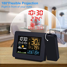 Carica l&#39;immagine nel visualizzatore di Gallery, Kalawen Justech  Orologio Proiezione Soffitto Temperatura Esterna Interna con Sensore...