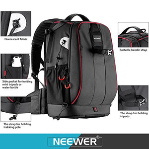 Neewer Zaino Fotografico Professionale Impermeabile Antiurto Regolabile Nero
