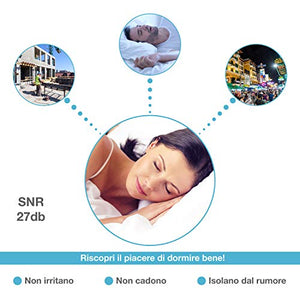 (4 Paia) Tappi Orecchie Per Dormire di 4a Generazione, Antirumore Forte,...