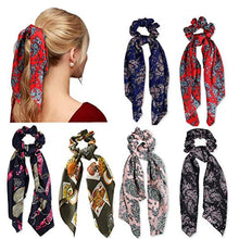 Carica l'immagine nel visualizzatore di Gallery, 6 Pz Capelli Scrunchies Satin Silk Elastic Hair Bands Ponytail Holder Legami...