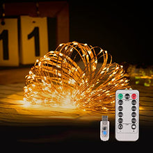 Carica l'immagine nel visualizzatore di Gallery, LIBILIS Luci Led USB 20M 200 LED Luci Albero di Natale Impermeabile Filo di Rame Luci Natale Fata per Interno Festival Natale Matrimonio Festa Patio Decorativa, Luci Stringa Telecomando Giallo Caldo