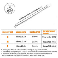 Carica l'immagine nel visualizzatore di Gallery, HAPPY HACHI Collare Strozzo Acciaio Ferro Collar per L 4.0mm*60cm, Argento