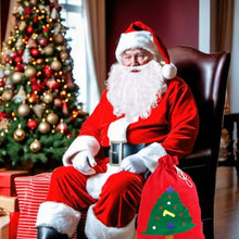 Carica l'immagine nel visualizzatore di Gallery, JAMITE 7 Pezzi Costume da Babbo Natale per Uomo Set,Set per Costume di Babbo Natale o San Nicola,con Casacca,Pantaloni,Cintura,Cappello,Copristivali,Barba e Borsa di Regalo per Natale,Festa a Tema