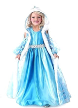 Carica l'immagine nel visualizzatore di Gallery, Costume Elsa Bambina Carnevale Vestito Principessa Dei Ghiacci Con Cappuccio... - Ilgrandebazar