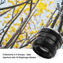 Carica l&#39;immagine nel visualizzatore di Gallery, Pergear 50mm F1.8 Manuelles objektiv Fokus-Prime-Festobjektiv für Fuji X-A1...