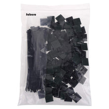 Carica l&#39;immagine nel visualizzatore di Gallery, Faburo 100pz Autoadesivo Clip Cavo Fermacavi Supporto, Nero+100pz Fascette... - Ilgrandebazar