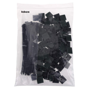 Faburo 100pz Autoadesivo Clip Cavo Fermacavi Supporto, Nero+100pz Fascette... - Ilgrandebazar