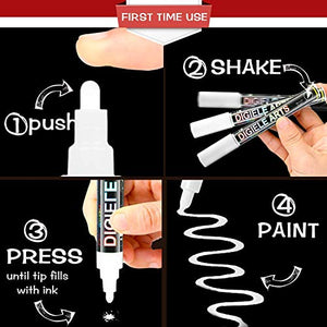 Pennarelli Gesso Liquido di DIGIELE, Pennarello Bianco da 3mm, Punta... - Ilgrandebazar