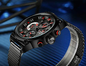 Orologio da uomo in acciaio inox, sportivo, impermeabile, movimento al Brb - Ilgrandebazar