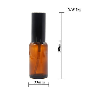 One Trillion,Bottiglie spray,30ml bottiglie di vetro ambrato con 6, Ambra - Ilgrandebazar