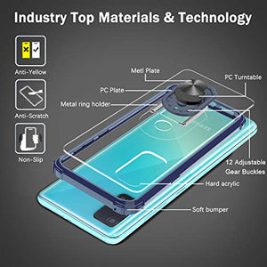 LeYi per Cover Samsung Galaxy A71, Trasparente Custodia EU TYYKL Sam A71 Blue