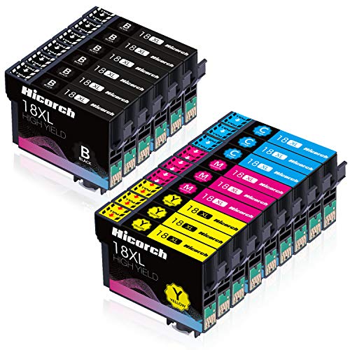 Hicorch Cartucce 18 XL Compatibile con 6 Nero 3 Ciano 3 Magenta 3 Giallo
