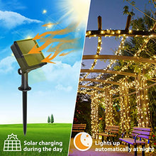 Carica l'immagine nel visualizzatore di Gallery, [2 Pacchi] Luci Solari Esterno, Bitjam 14M 120LED Catena Luminosa Esterno Solare 8 Modalità Solare Stringa Fata Luci Impermeabile Filo di Rame Lucine Decorative Per Giardino,Cortile,Festa,Bianco Caldo